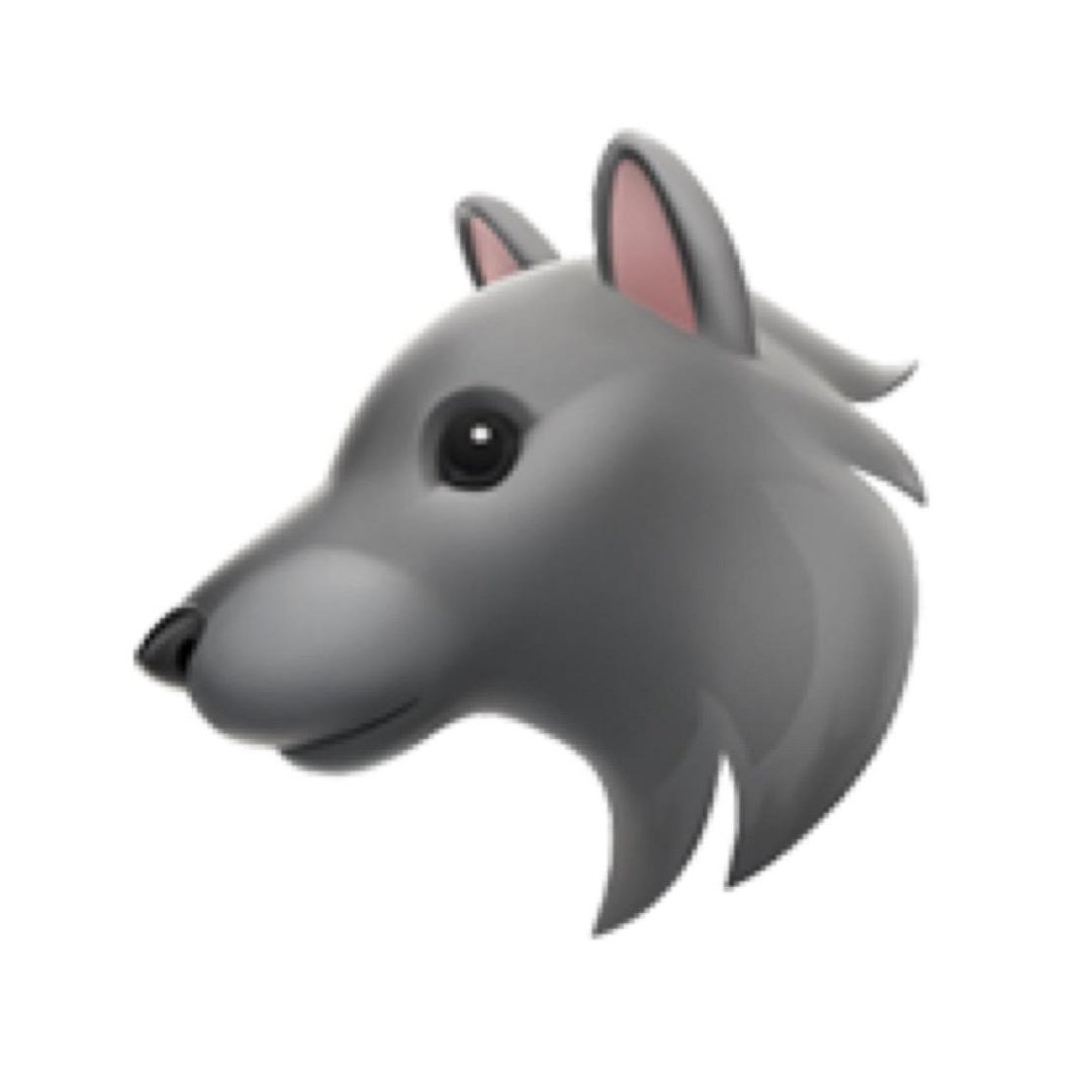 Смайл волка на айфоне