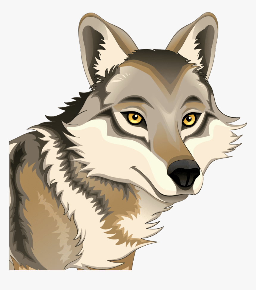 Эмодзи волка на белом фоне