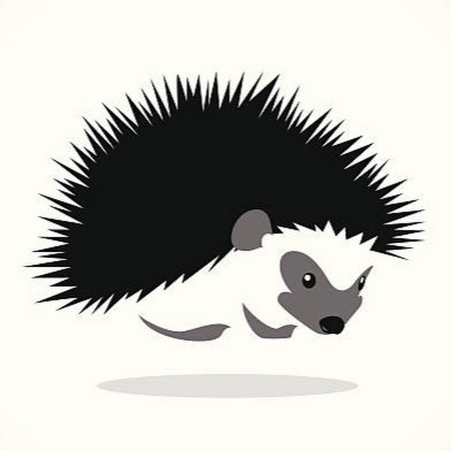 Силуэт ежика стоящего