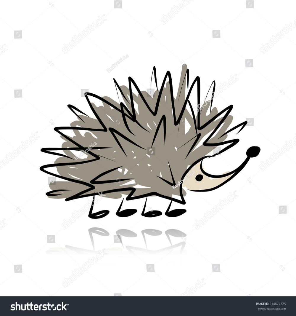 Ежик на черном фоне рисунок