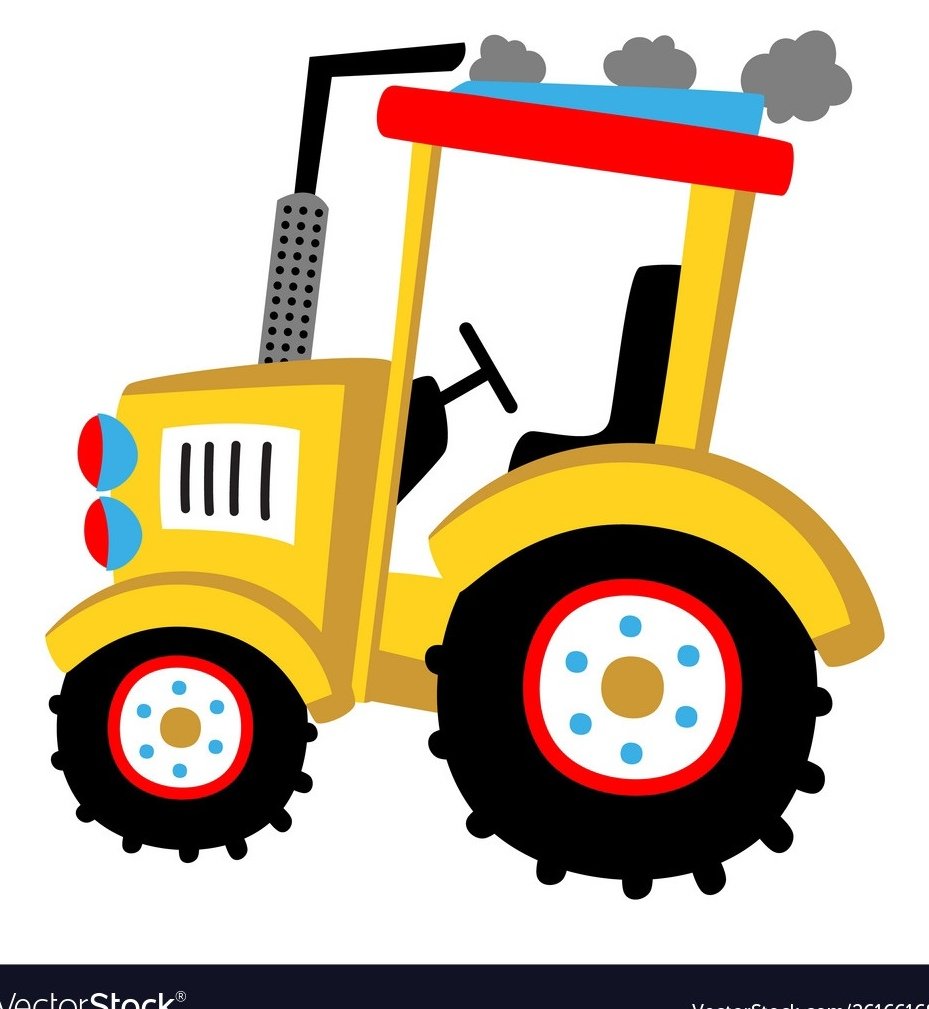 Желтый трактор для малышей