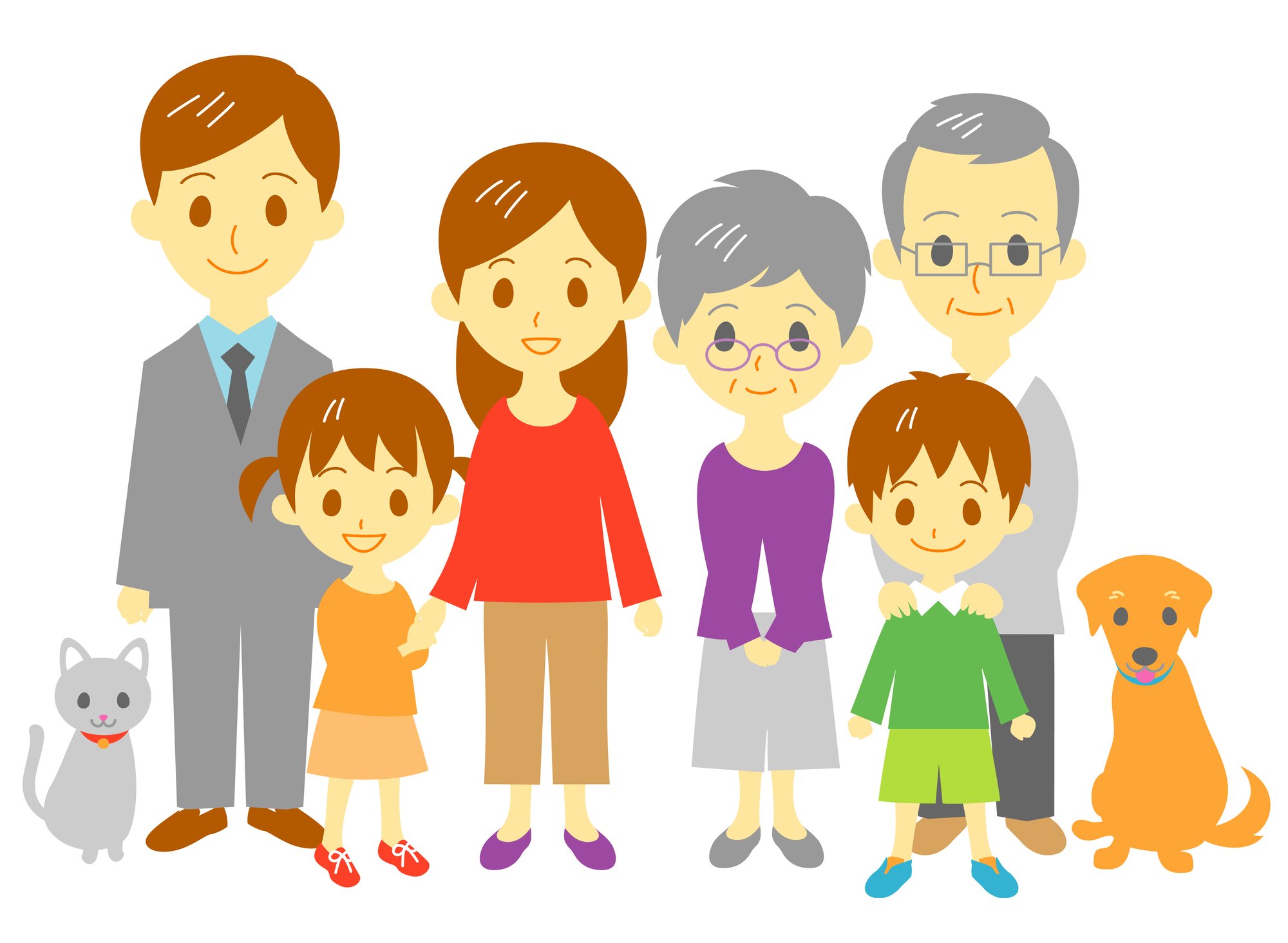 Рисунок семьи с бабушкой и дедушкой. Семья мама папа бабушка дедушка. Фигуры членов семьи. Лица семьи.
