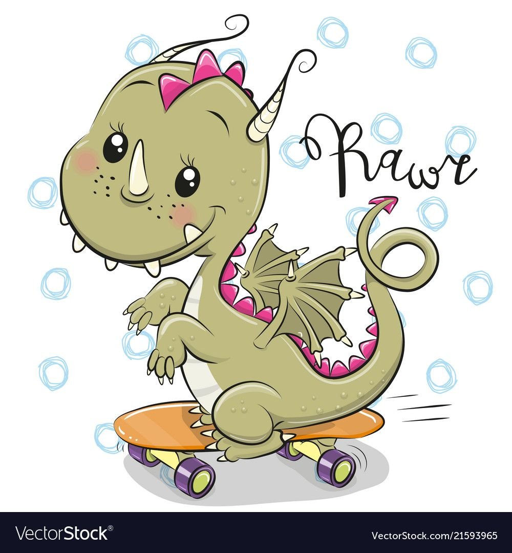 Дракон мультяшный милый