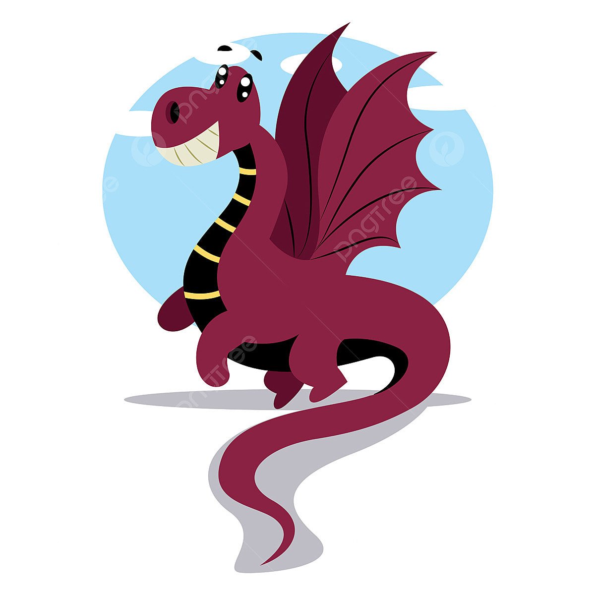 Фиолетовый дракон вектор