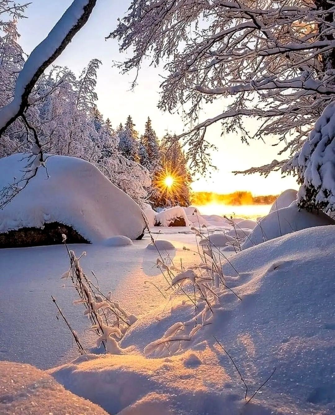 Доброе утро снегопад