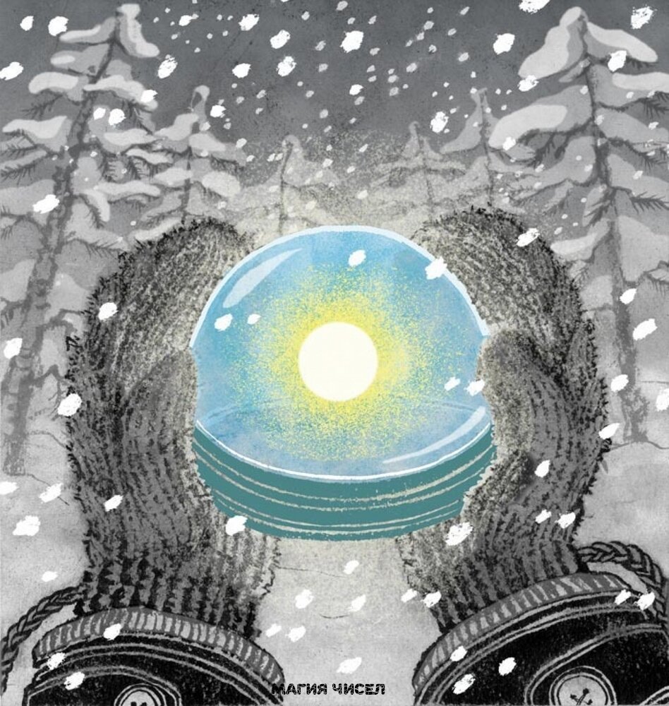 Девушка зимой со спины