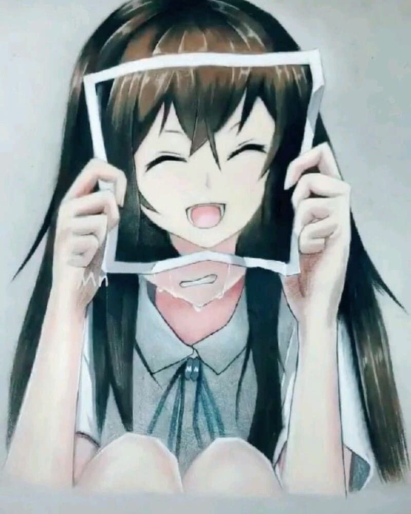 Фальшивая улыбка маска аниме