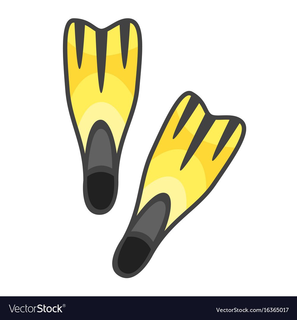 Мужские ноги в ластах