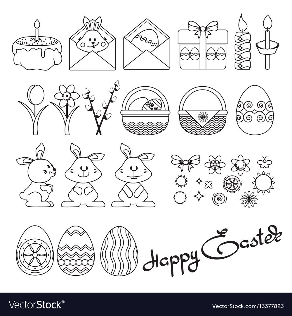Векторные на Пасху макеты