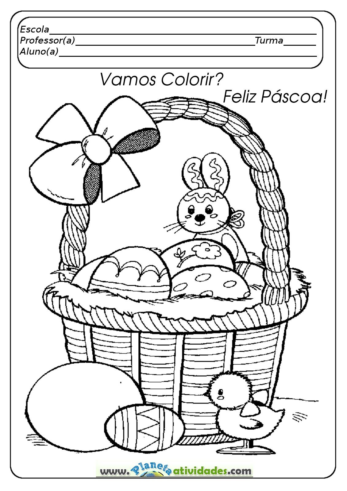 Пасхальная корзинка трафарет