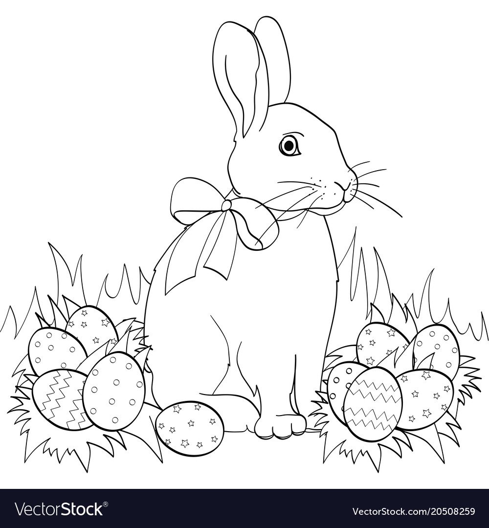 Пасхальная раскраска