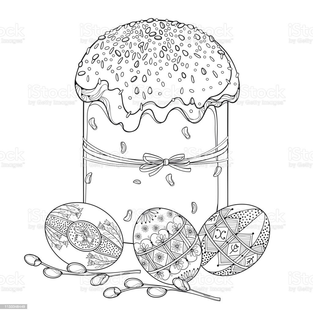 Раскраска кролики в корзинке