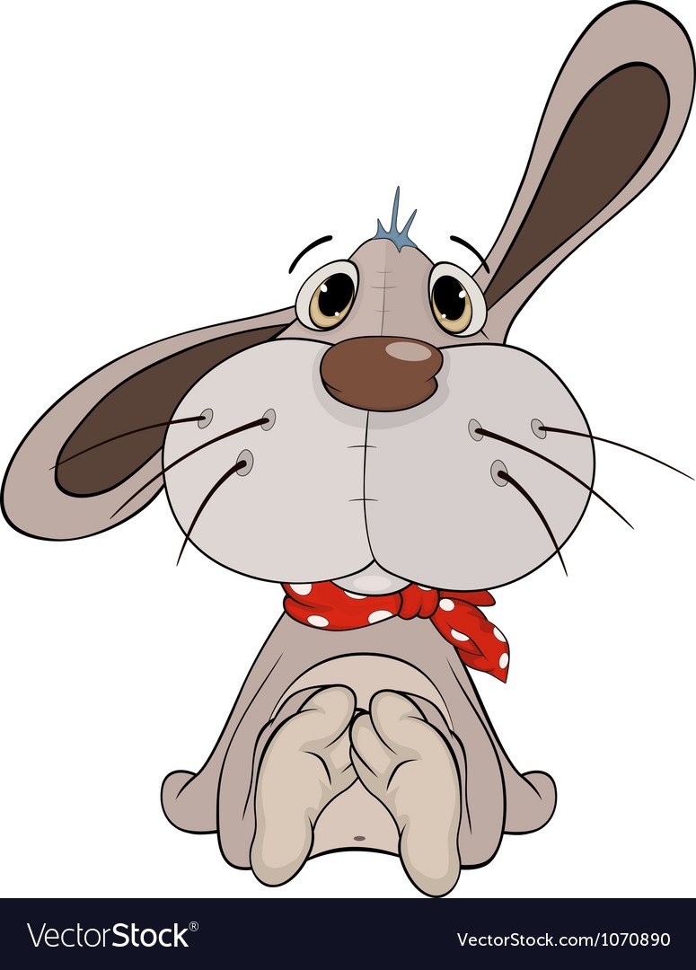 Кролик смешной мультяшный