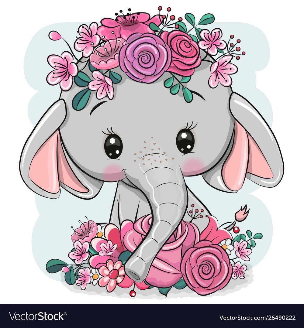 Слоник с цветочком