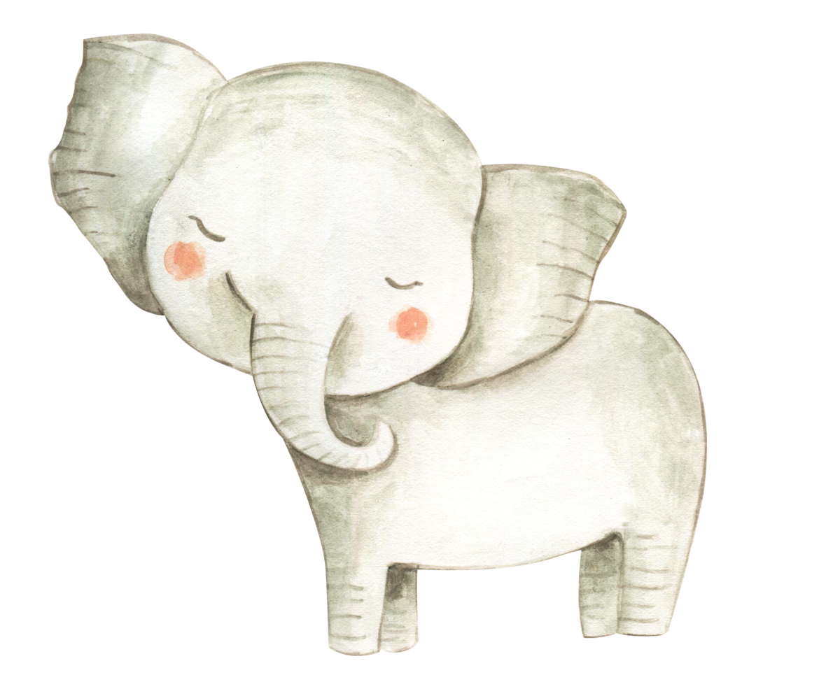 Слоник акварель