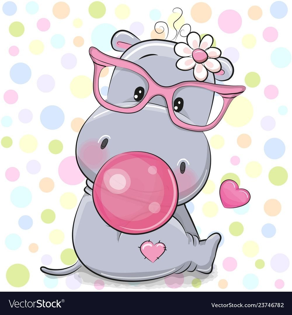 Милые бегемотики мультяшные