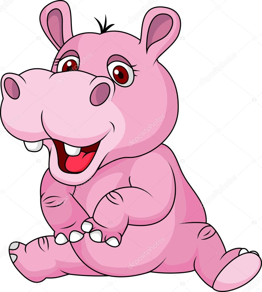 Милый розовый Бегемотик