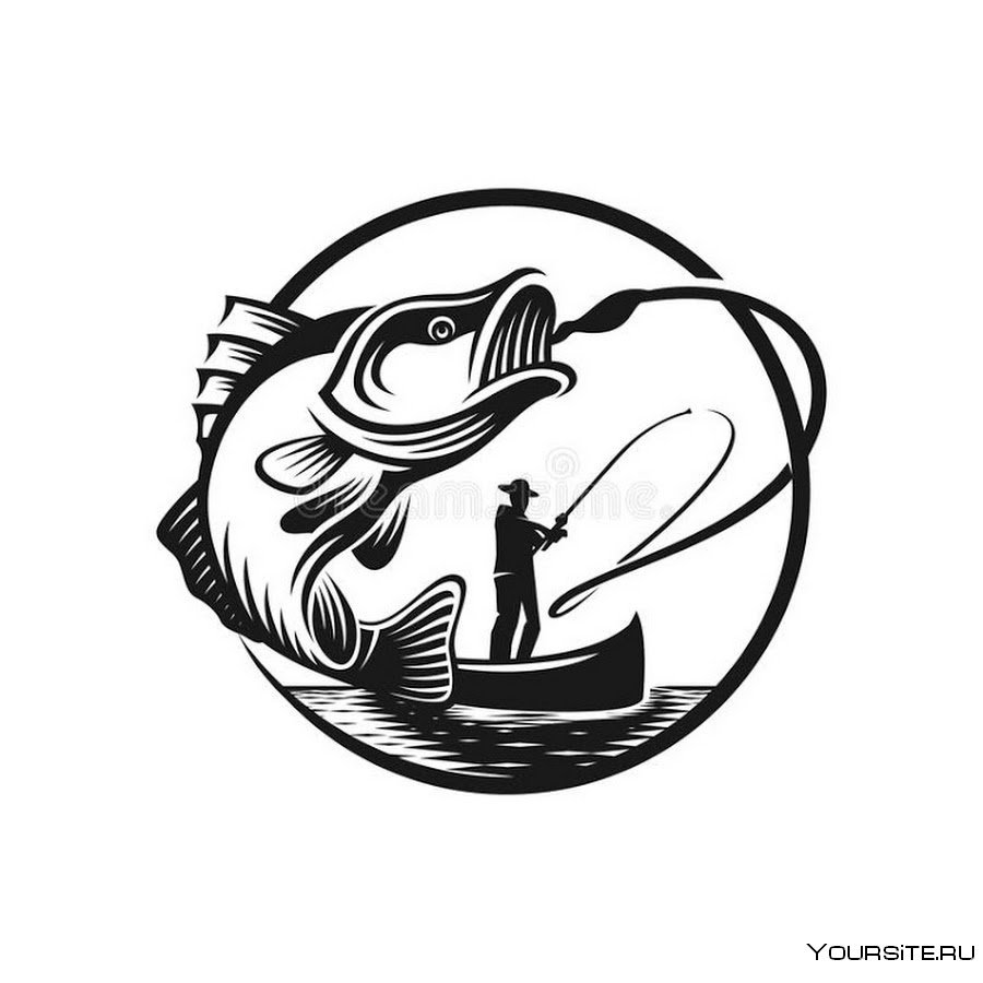 Эмблема рыбалка
