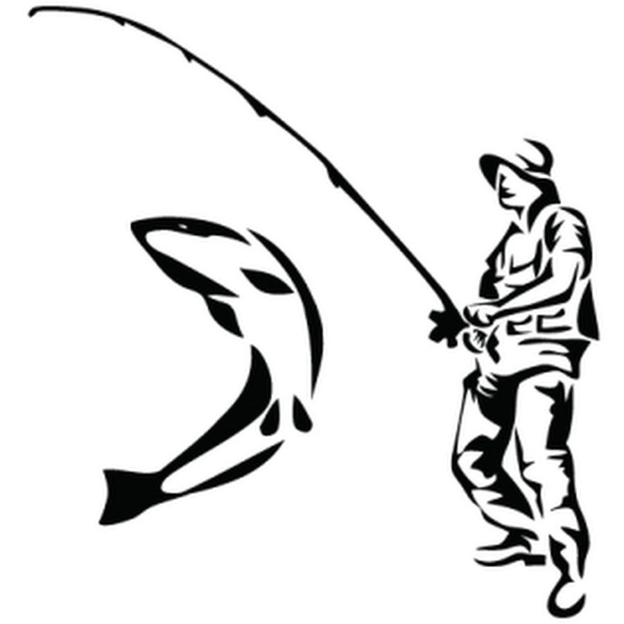 Трафарет рыбалка