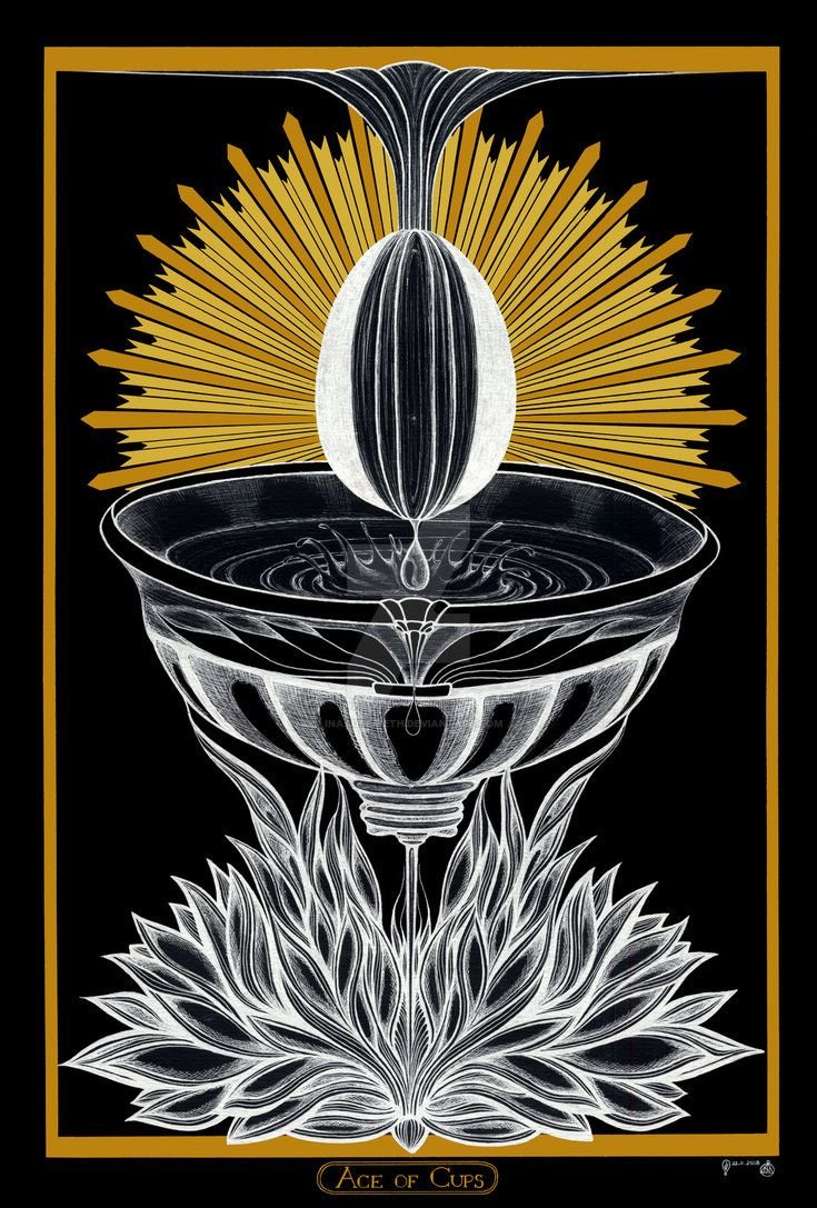 Карта Таро туз чаш