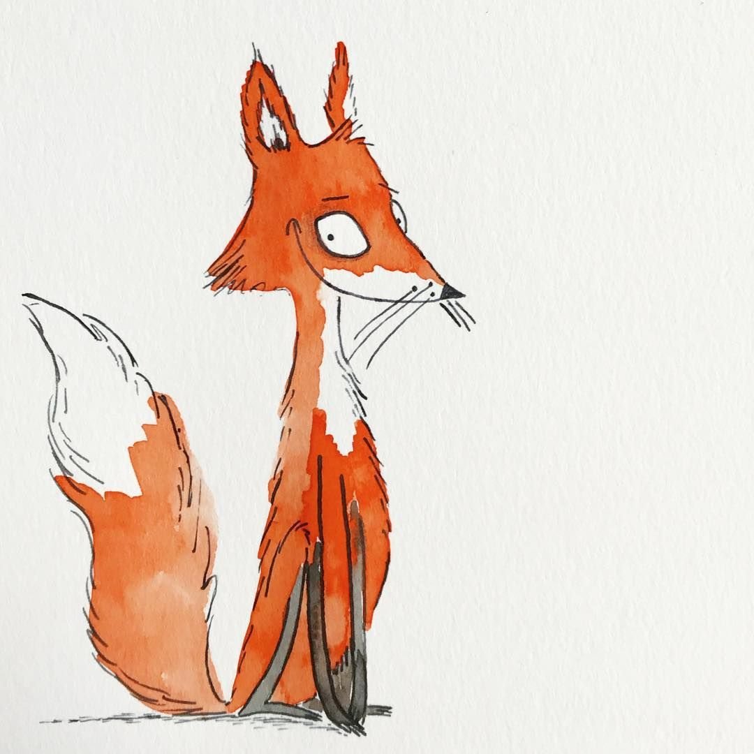 Лиса облизывается