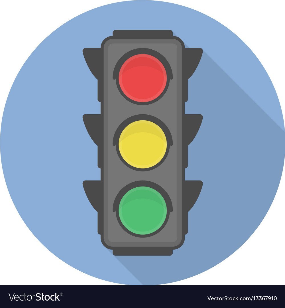 Светофор желтый свет иконка