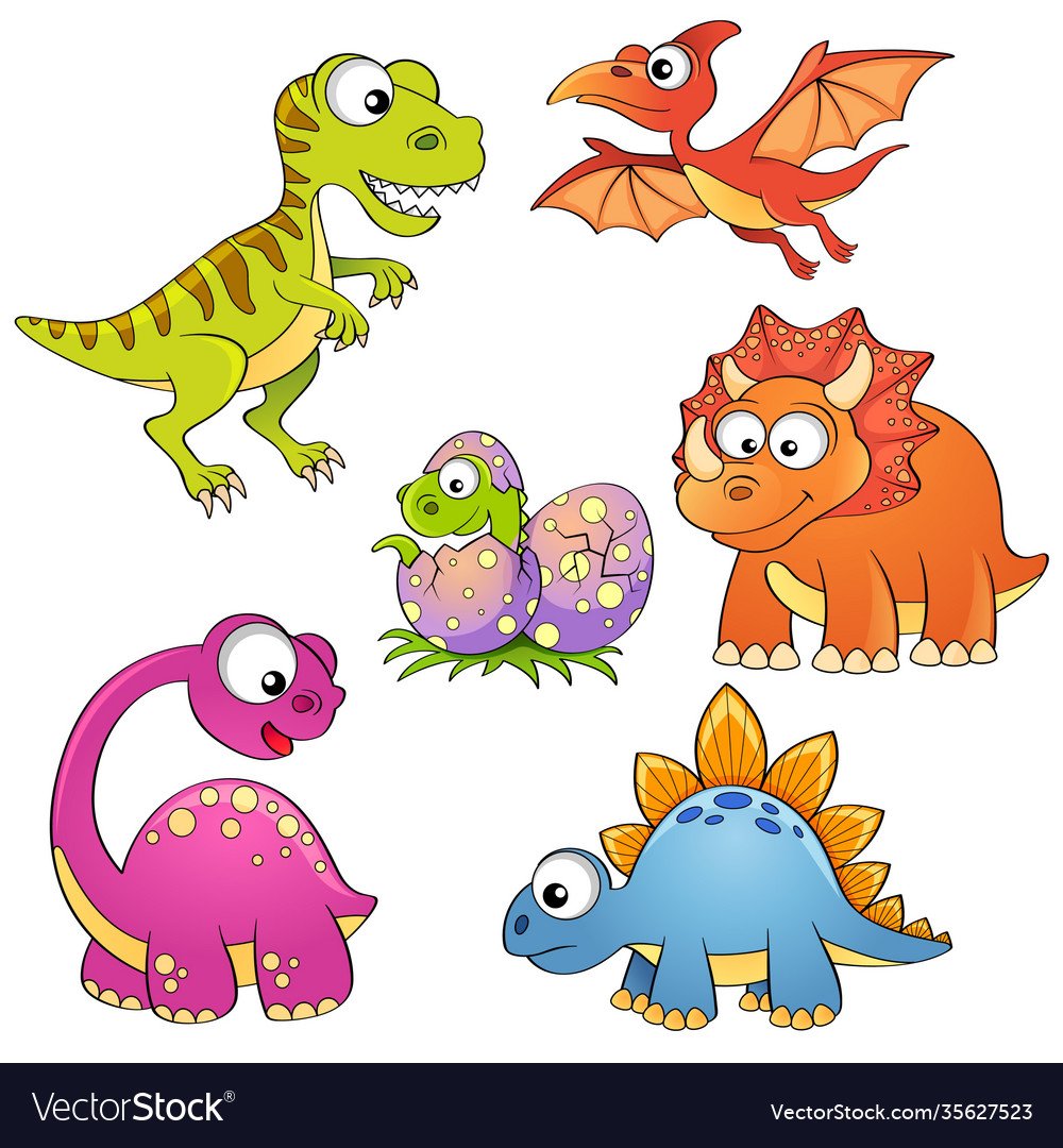 Динозавры мультяшные