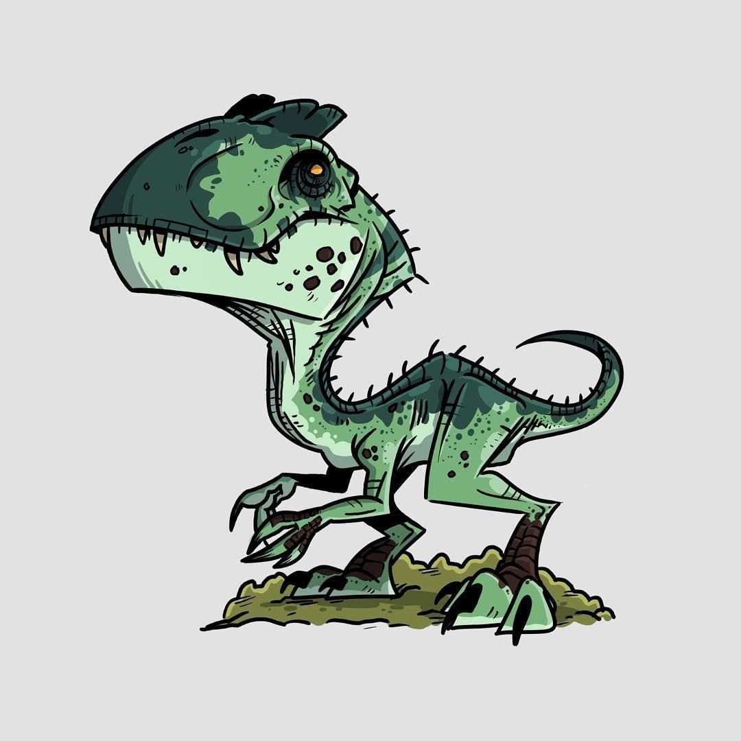 Динозавр арт мультяшный