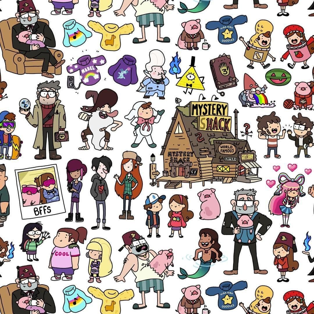 Наклейки для ЛД Гравити Фолз