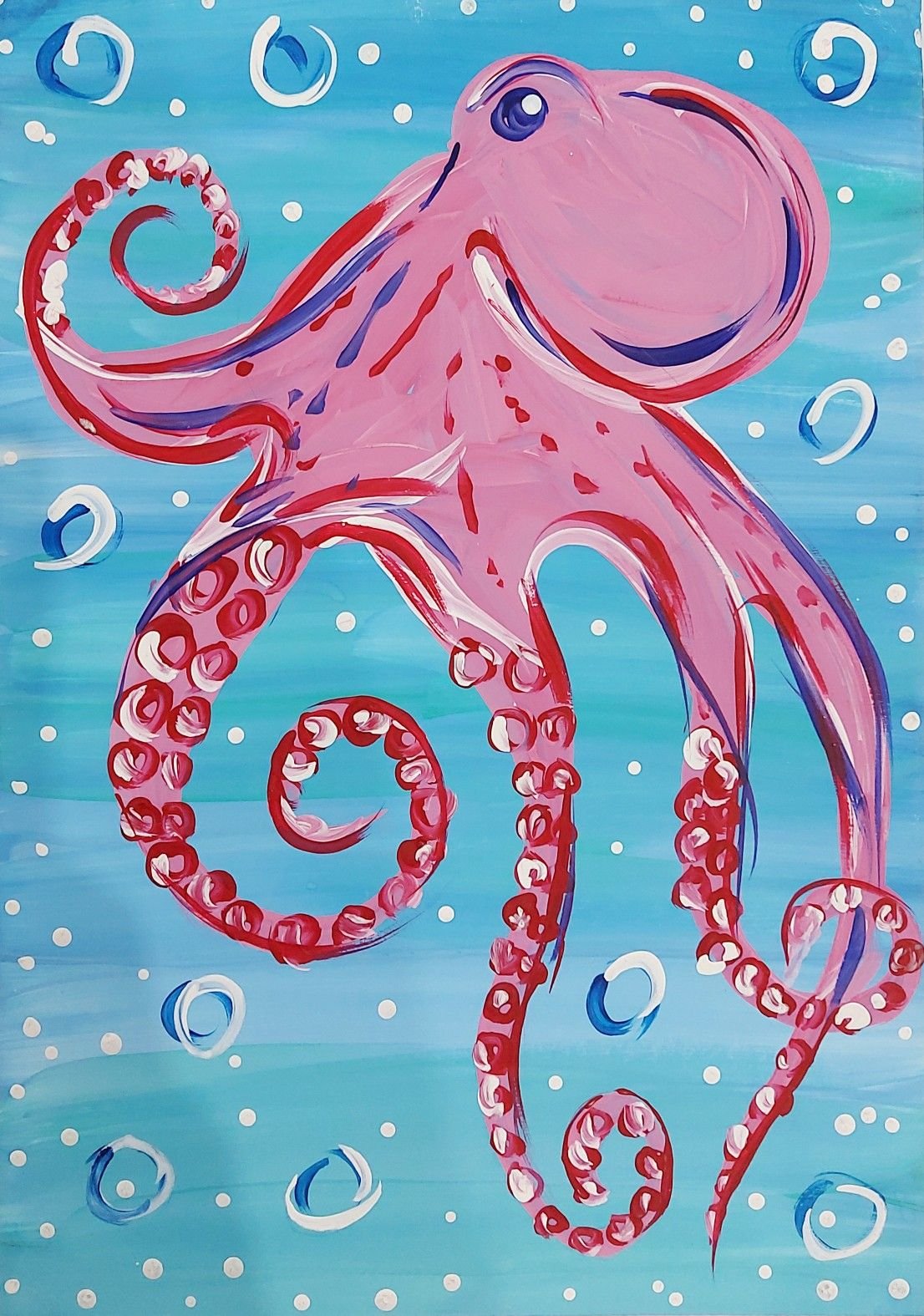 Гордый осьминог мультяшка