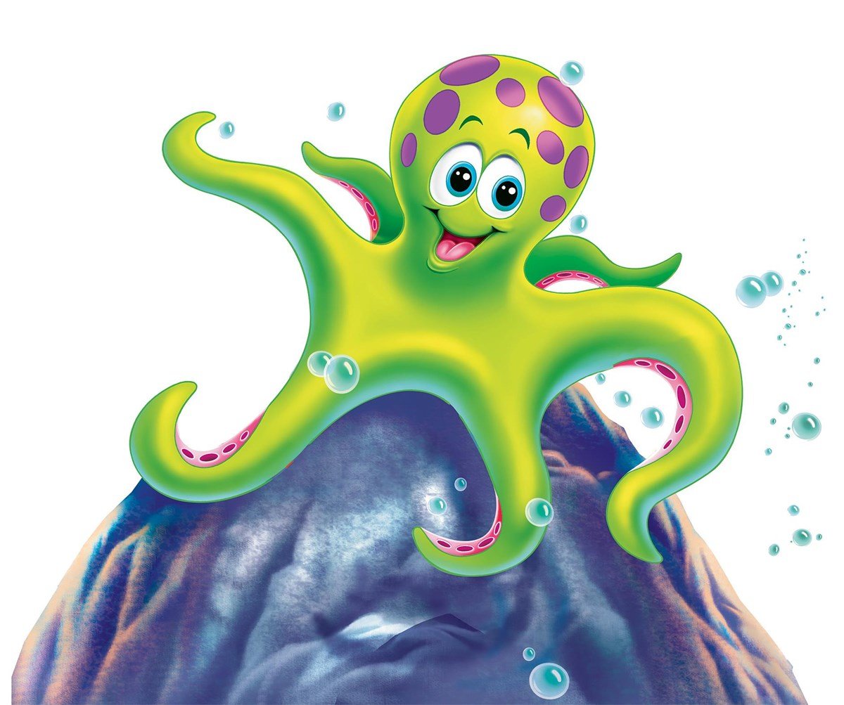 Осьминожки разного цвета для детей