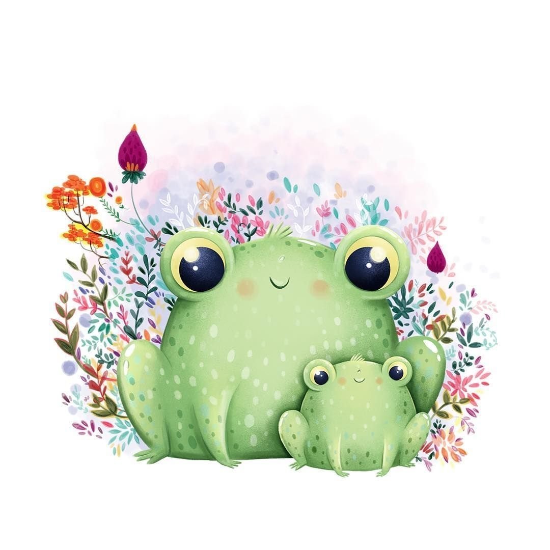 Лягушки милые арты
