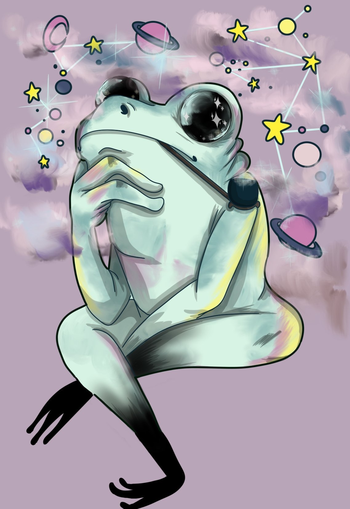 Милая лягушка арт