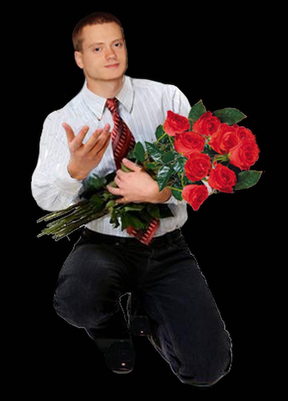 Мужчина с розой