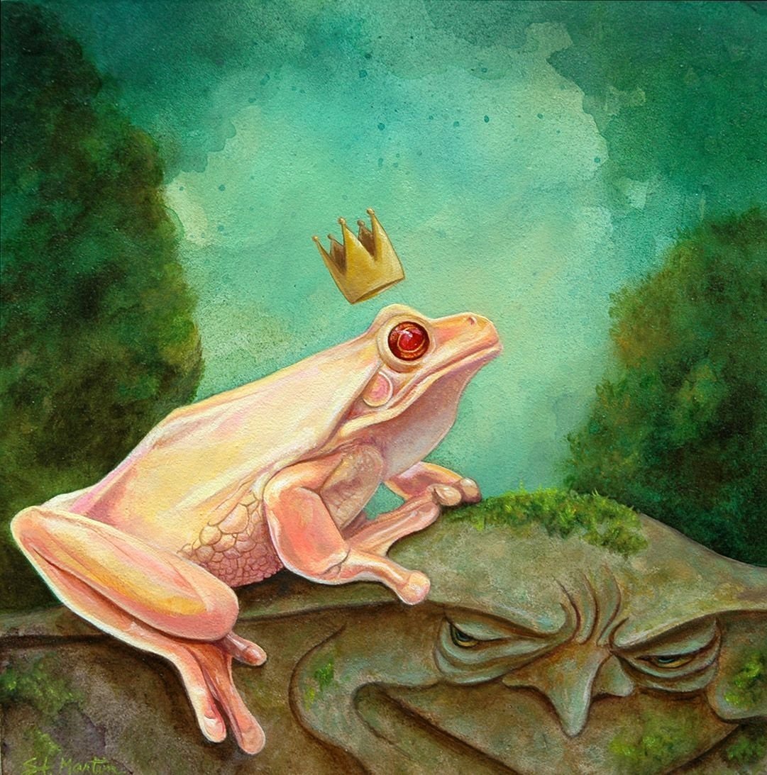 Лягушка на мухоморе