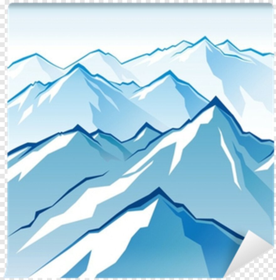 Нарисовать снежные горы