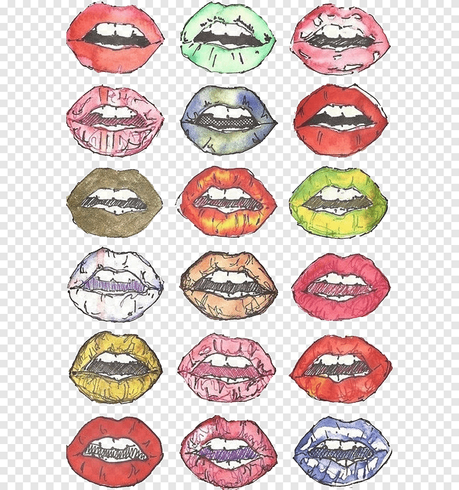 Стикеры для распечатки губы