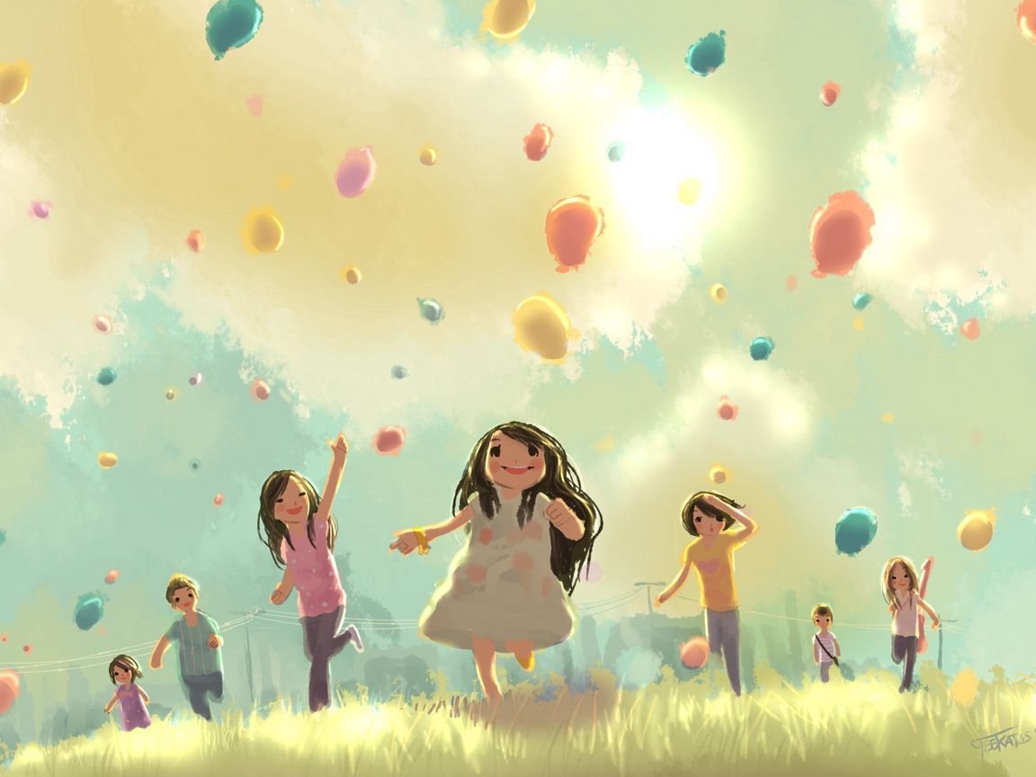 Радостное настроение рисунок