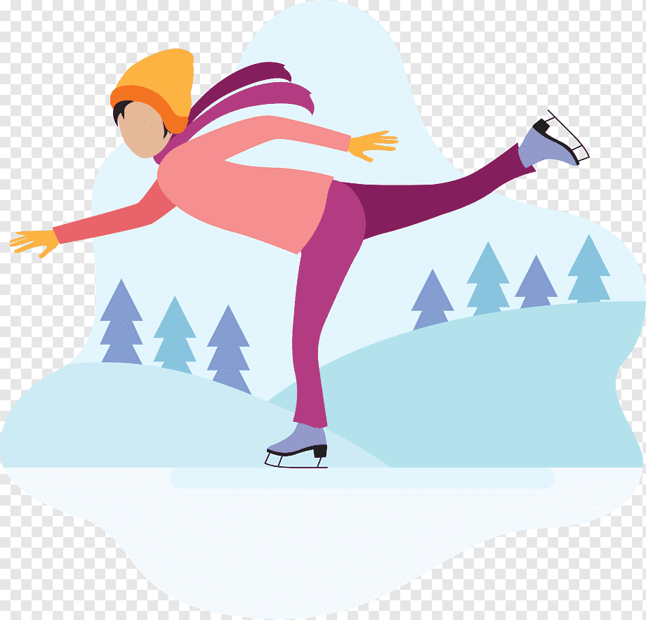 Катание на коньках вектор