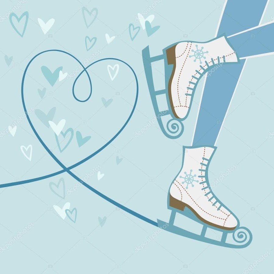 Узоры на льду коньками