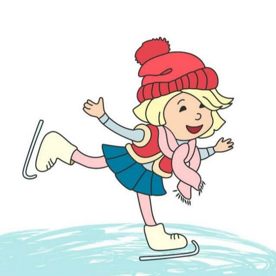 Кататься на коньках cartoon