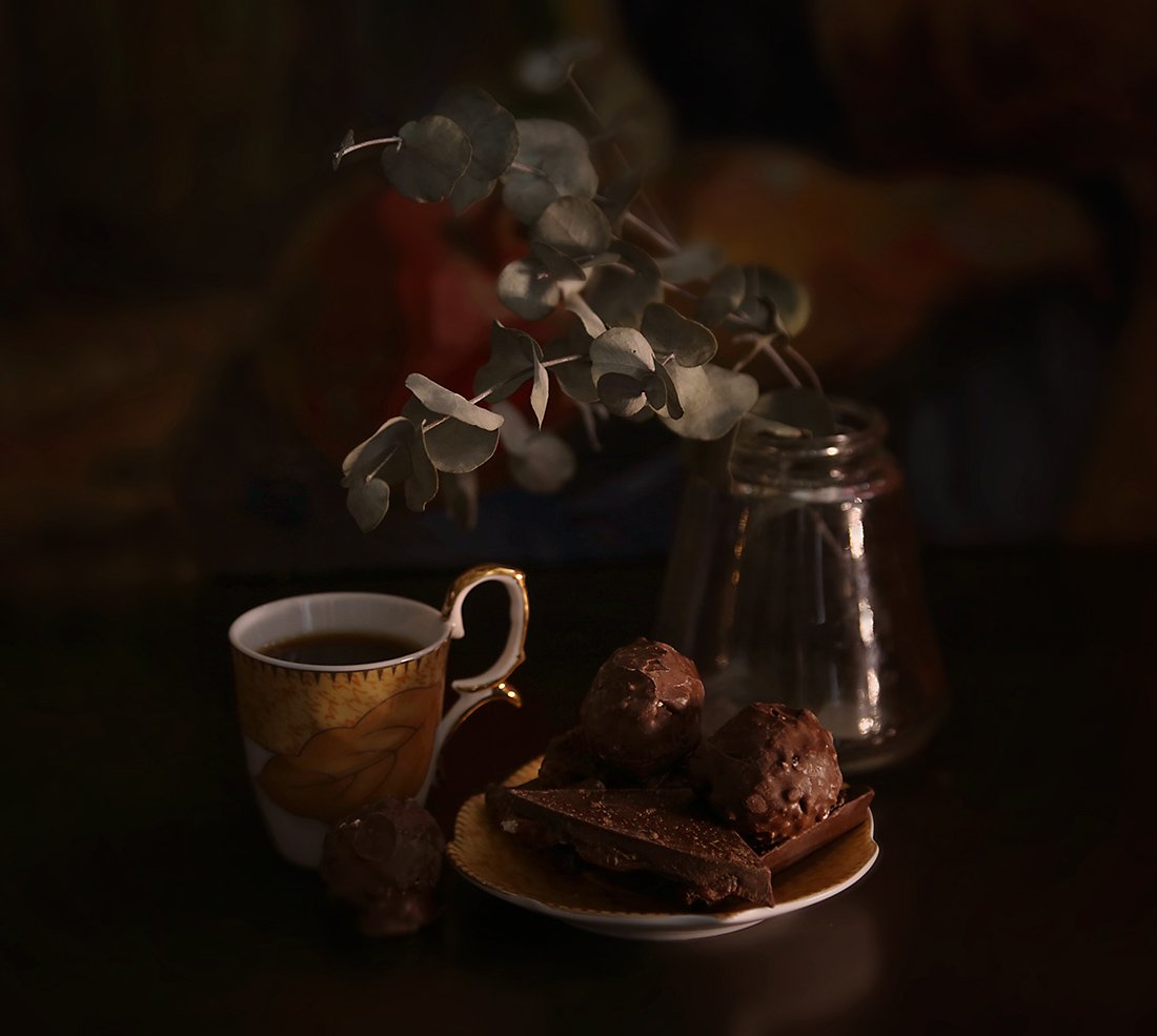 Натюрморт с кофе и шоколадом