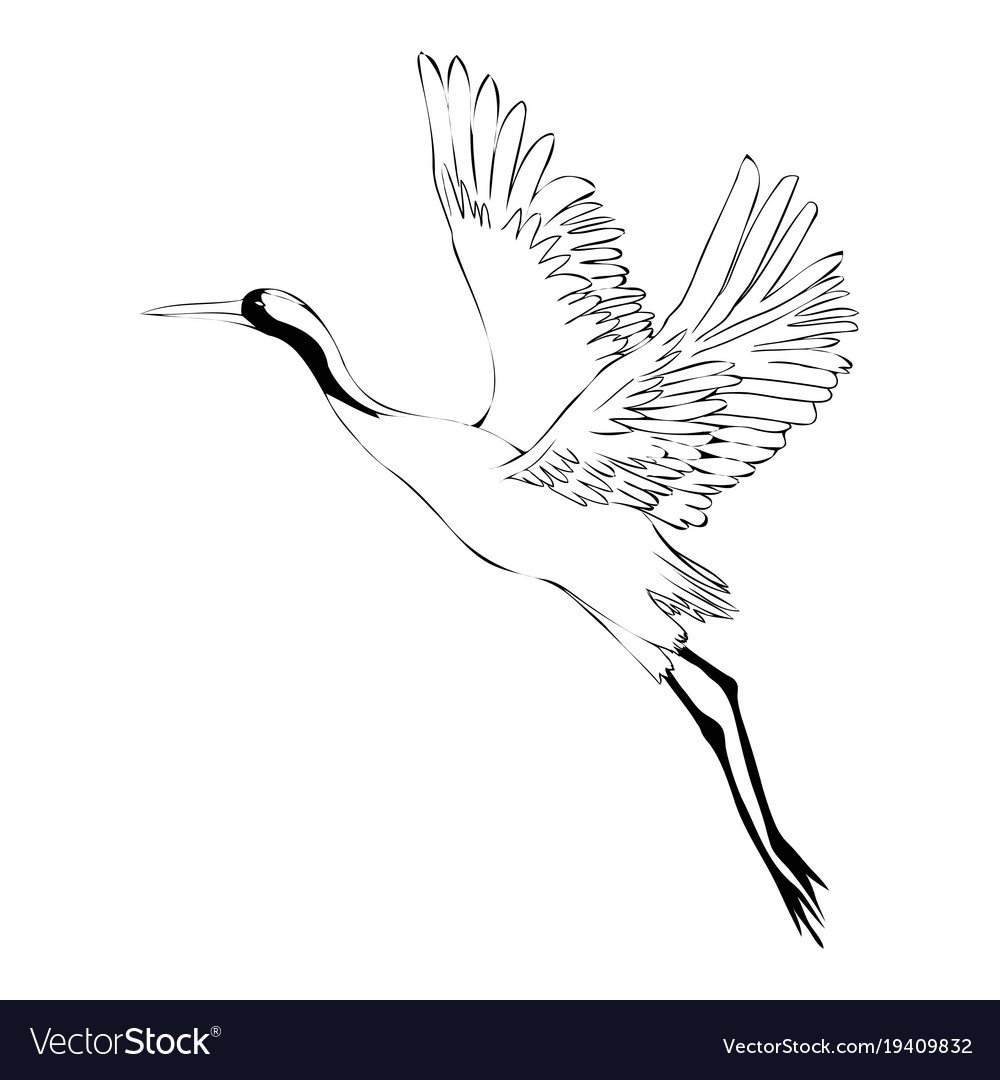 Журавль контур