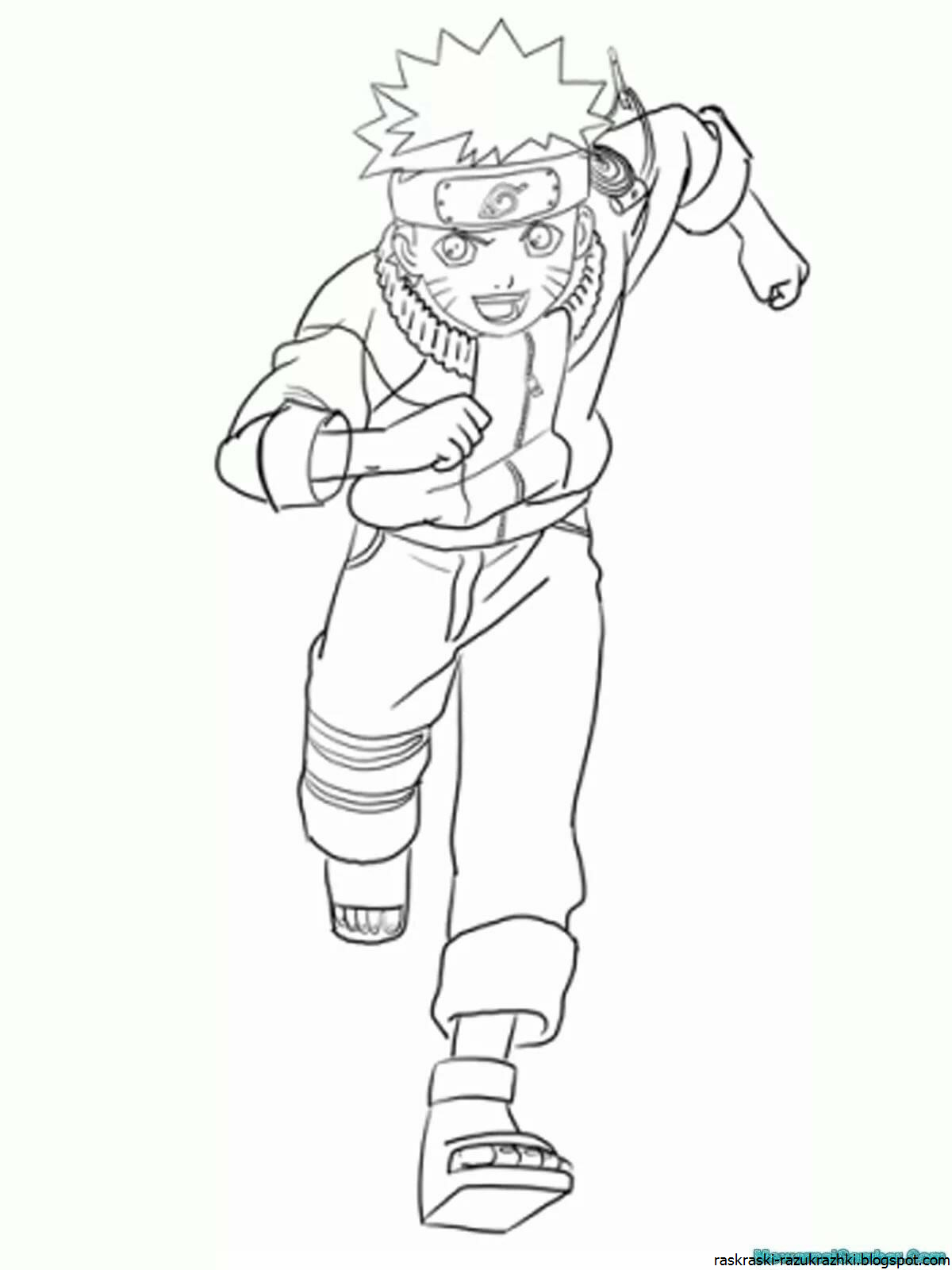 Раскраска Наруто Узумаки