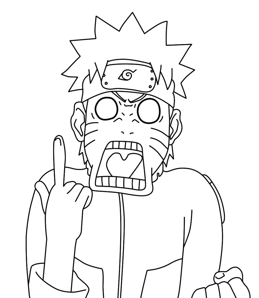 Раскраски Наруто смешные