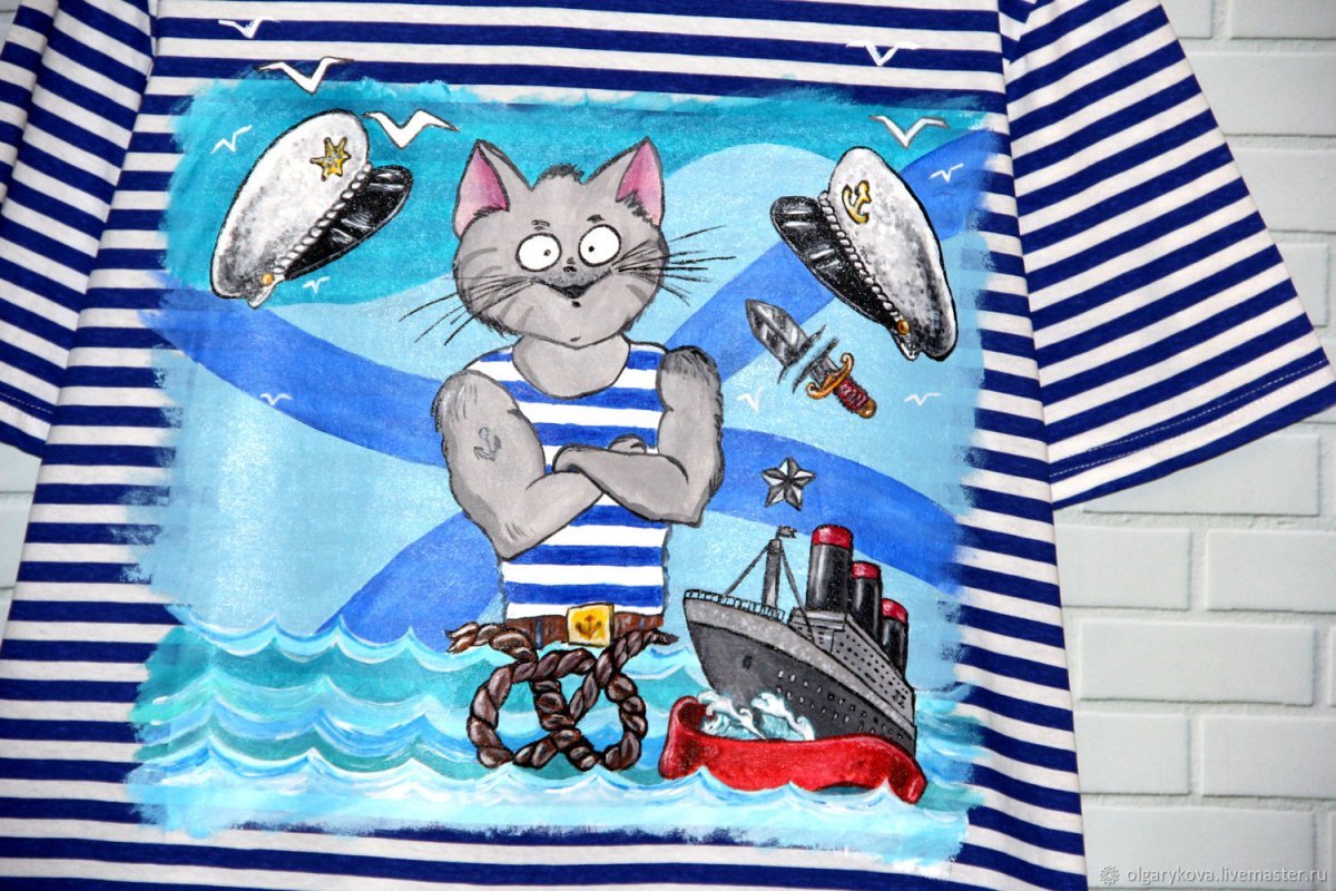 Кот в тельняшке