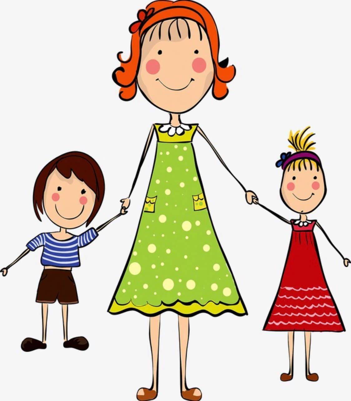 Девушка с ребенком арт