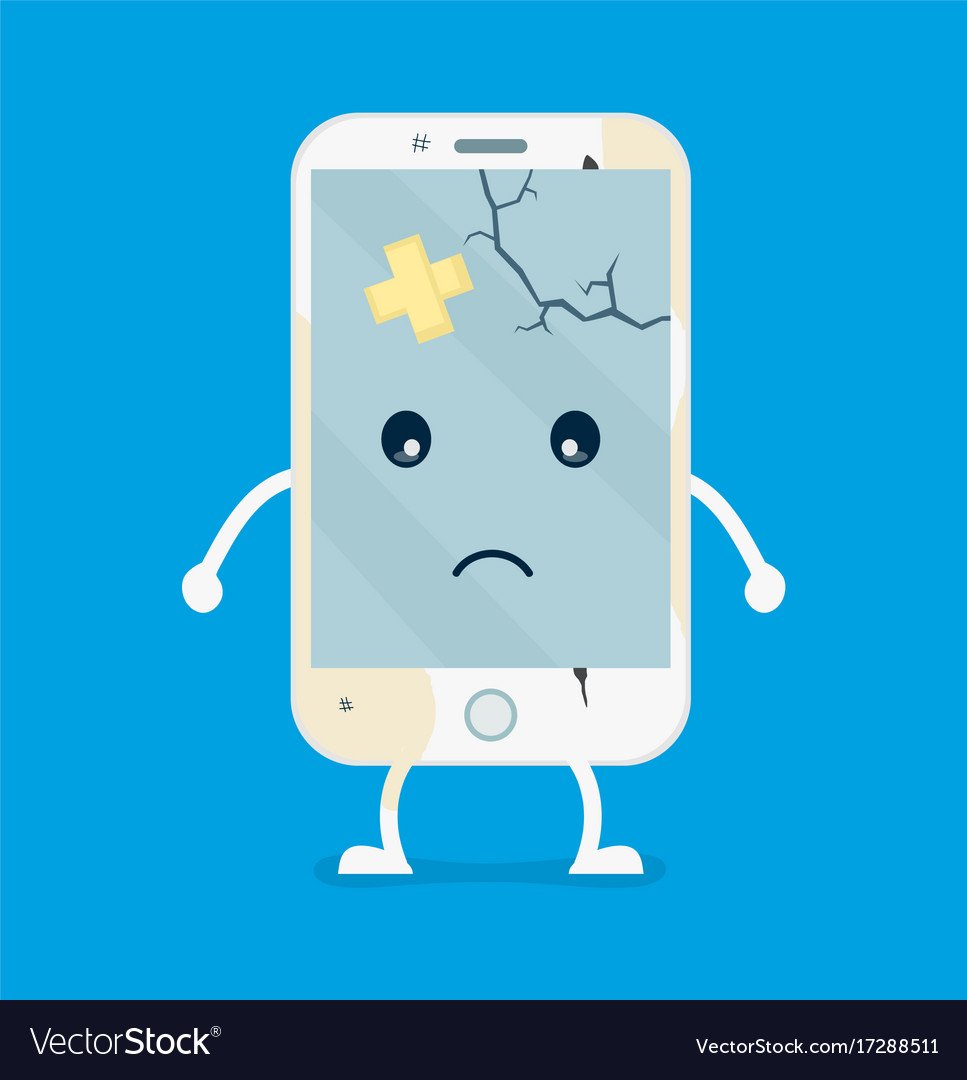 Сломался телефон иллюстрация
