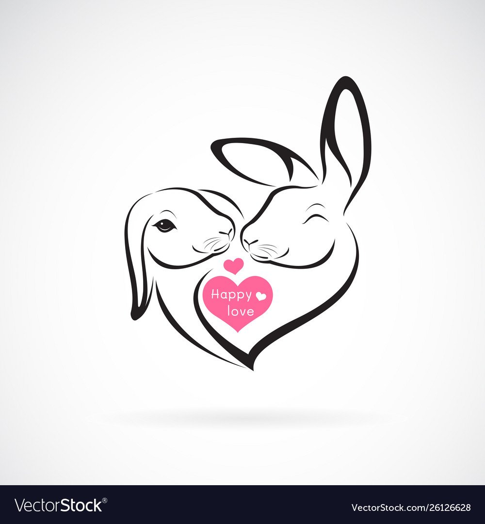 Милый кролик с сердечком
