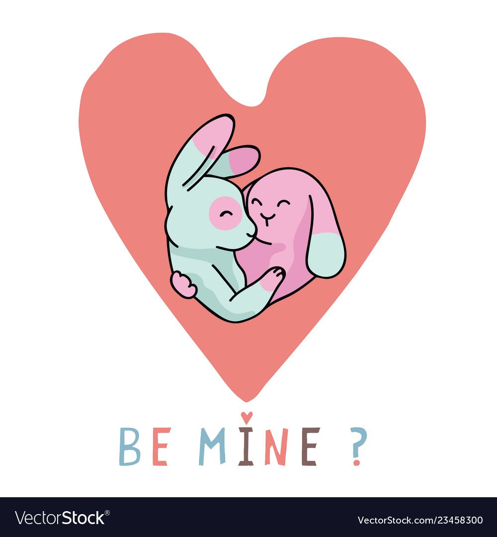 Зайчик держит сердечко